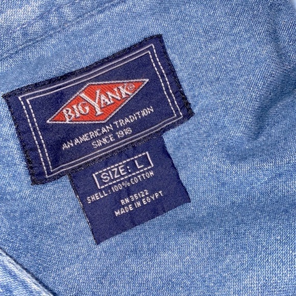 Big Yank blue button down shirt size large - Picture 5 of 6